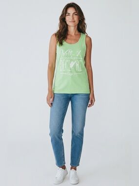 Lauren James Women’s Lime Green Tank Top Size Large